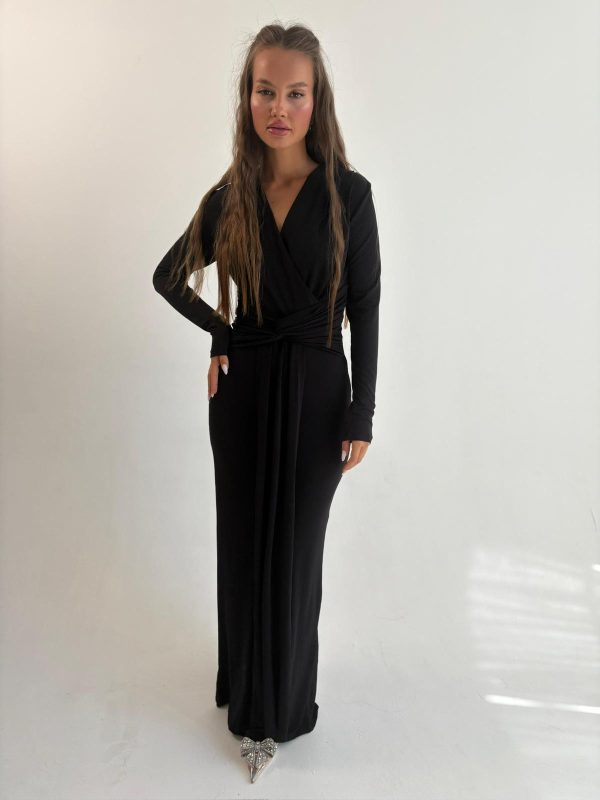 שמלת מקסי נאון לייקרה שחור