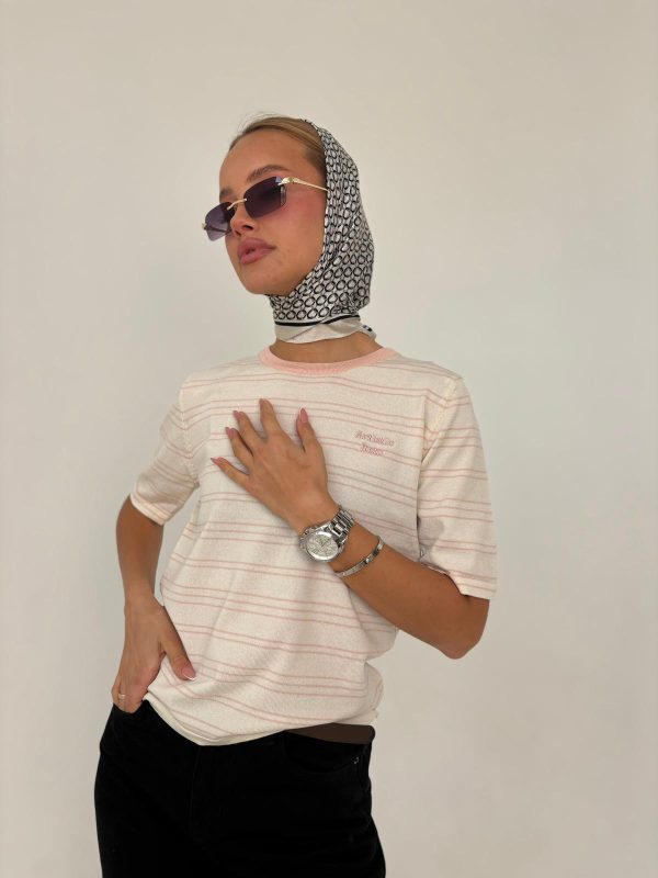 חולצת פסים אריסטו ורוד